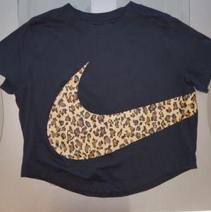 Leopard nike crop top